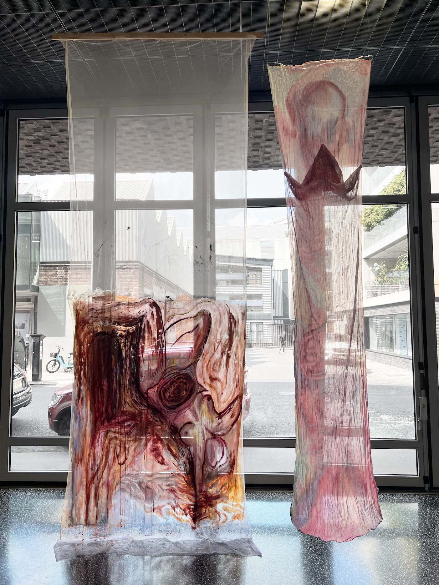 Passing through her body